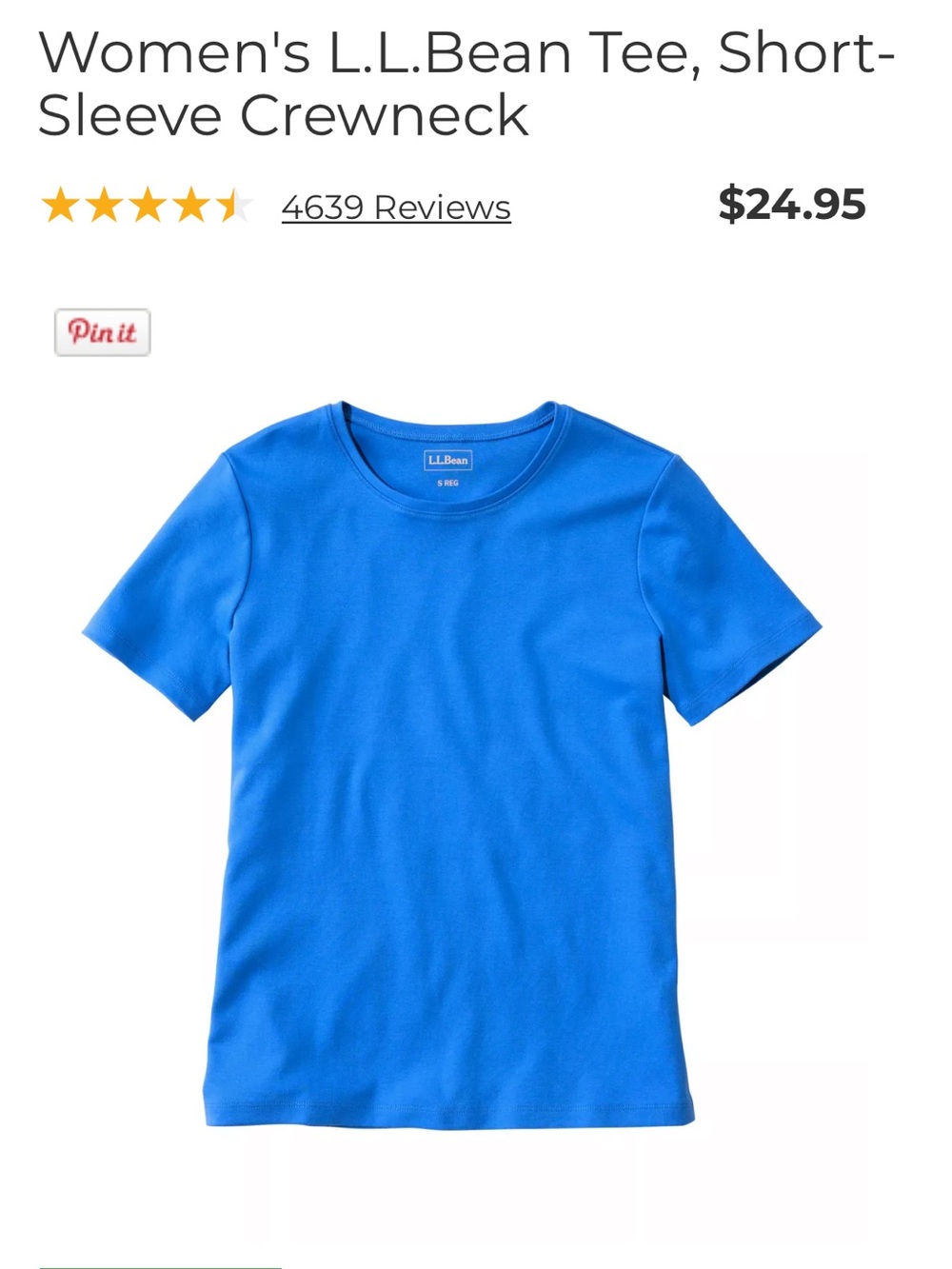 L.L. Bean Women's Tee Short-Sleeve Crewneck
